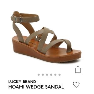 Lucky Brand Tan Hoami Wedge Sandal